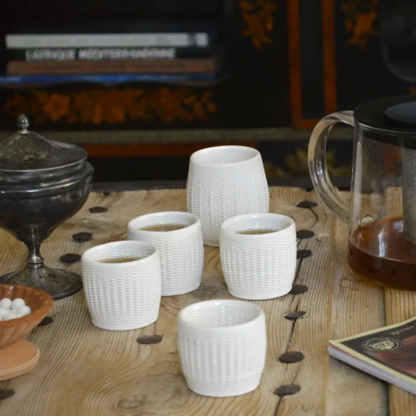 Tasses en faïence extra blanche, imprimée en 3D céramique